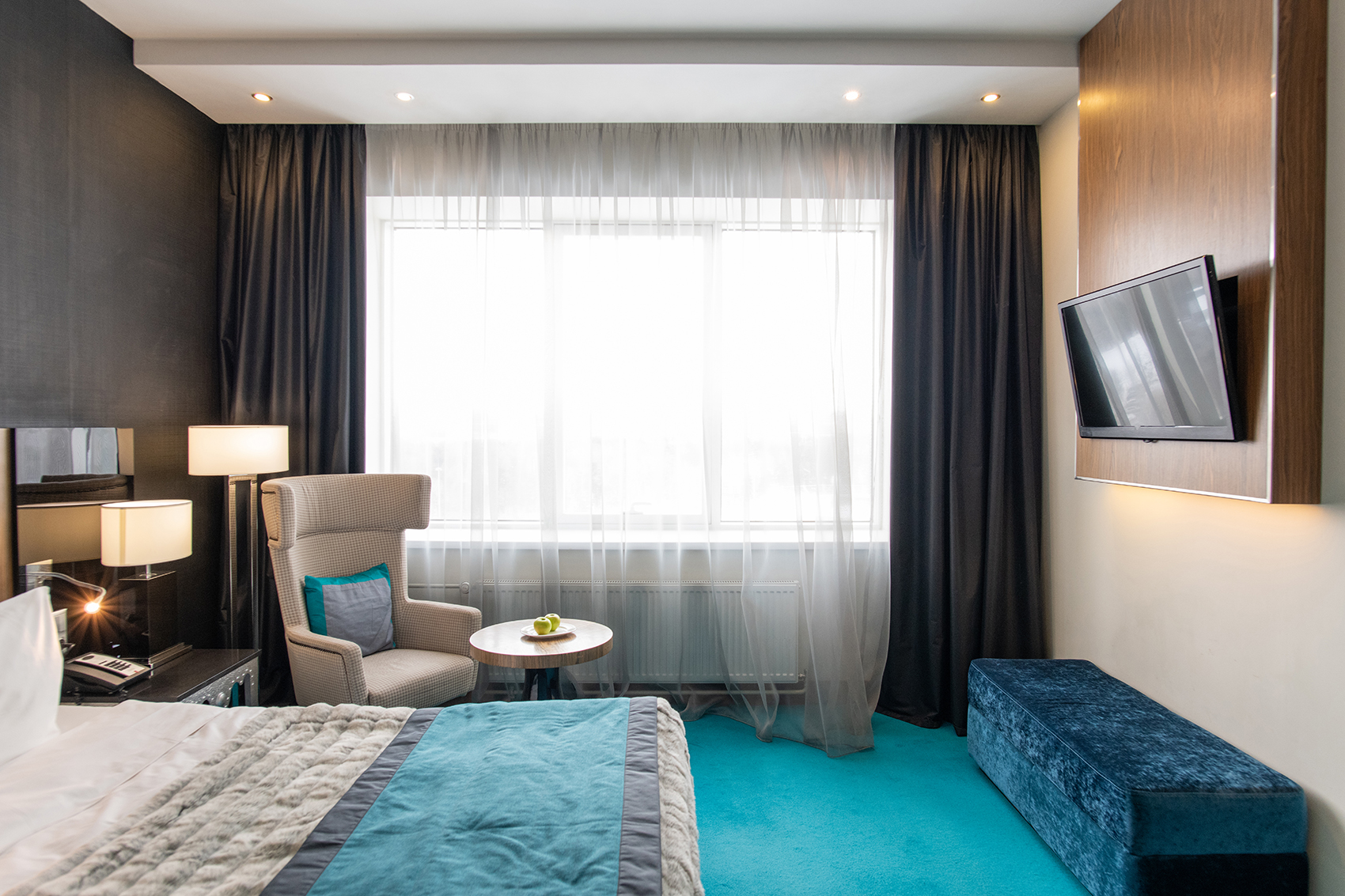 Luxury hotel bedroom