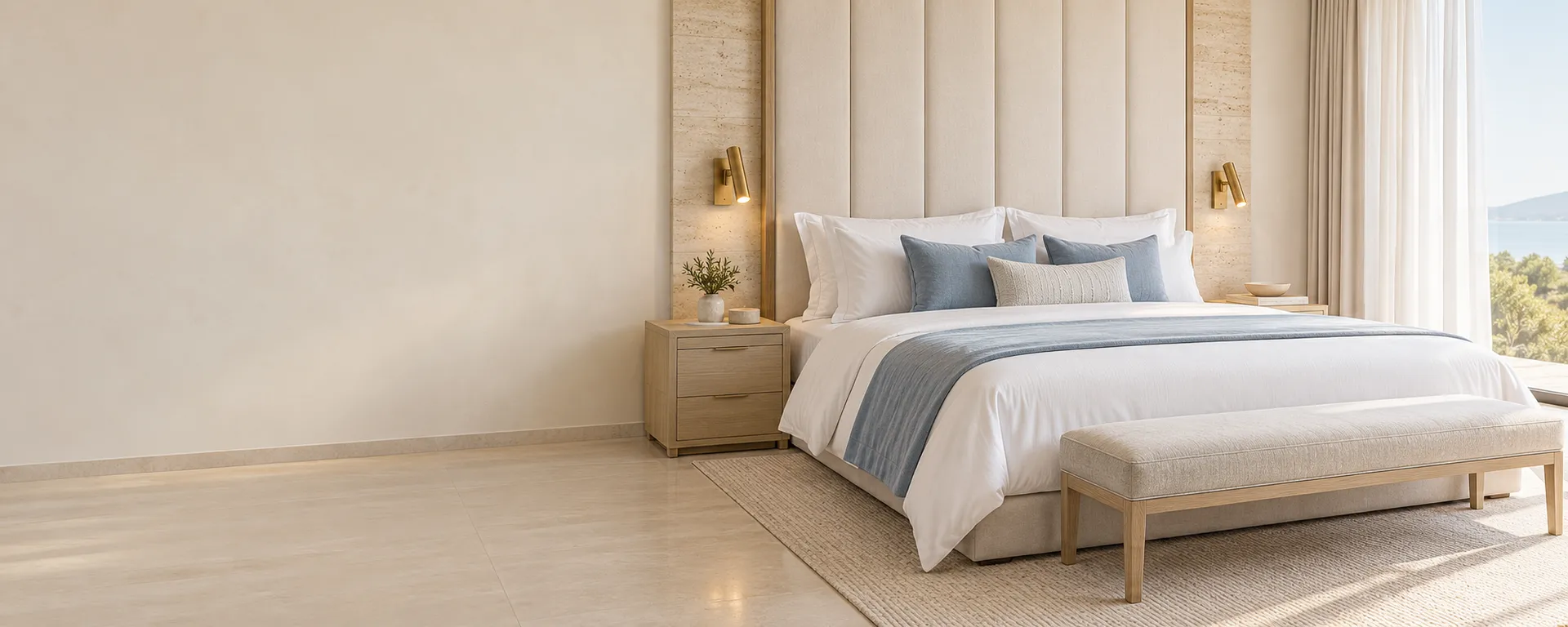 Luxury hotel suite featuring Intercoil sleep solutions
